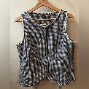 French Collection Gingham Tank